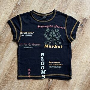Urban Outfitters Black and Yellow Crop Top